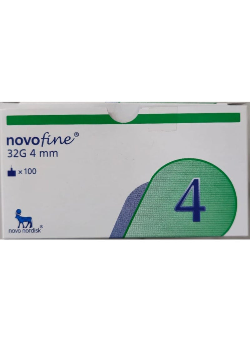 Novofine 32G 4 mm Insulin Pen Needles (Pack of 100)